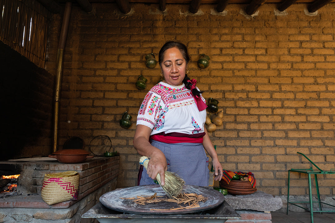 La elaboración de Chocolate atole con cacao blanco